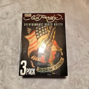Ed Hardy American Boxer Briefs Size Medium & Large NWT